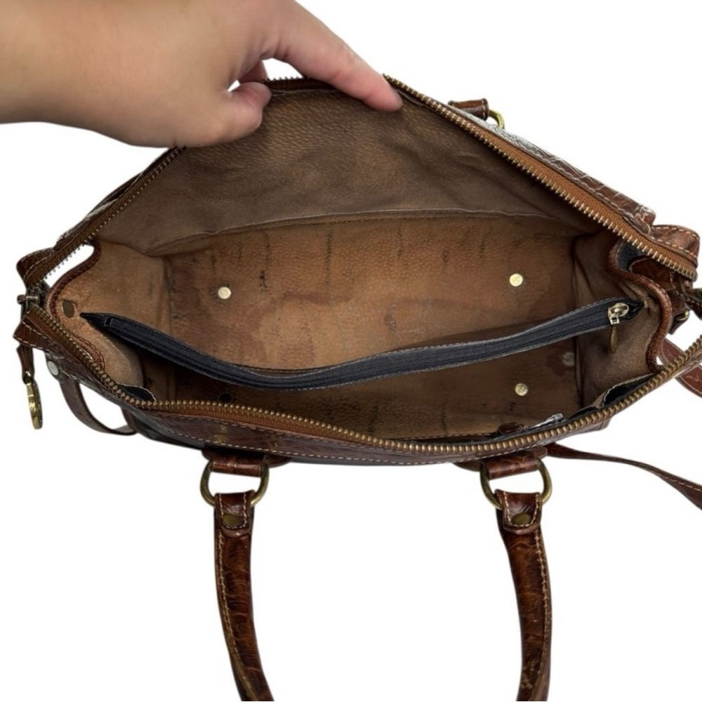 Brahmin Elegant Brown and Black Leather Handbag - Picture 3 of 11